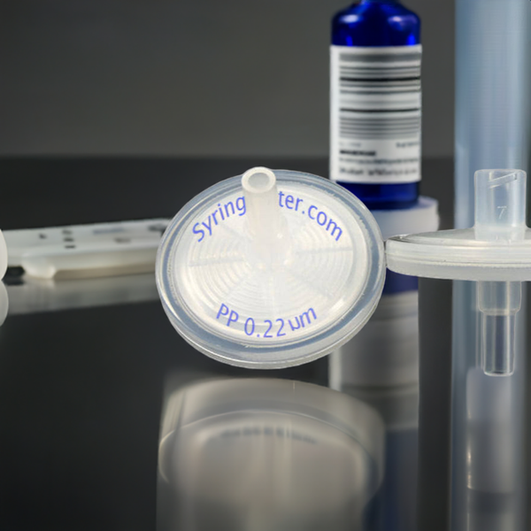 25mm Polypropylene (PP) Syringe Filter 0.22µm 100pcs/Pack