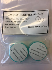 13mm Glass Fiber Filters (non-acid washed) MGF, 0.7µm